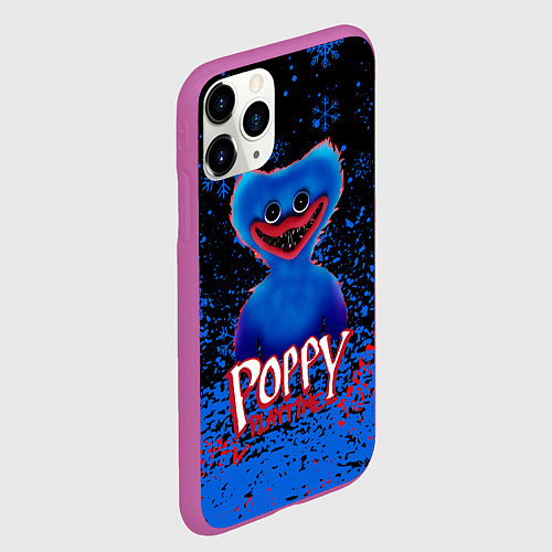 Чехол iPhone 11 Pro матовый Poppy Playtime хоррор / 3D-Фиолетовый – фото 2
