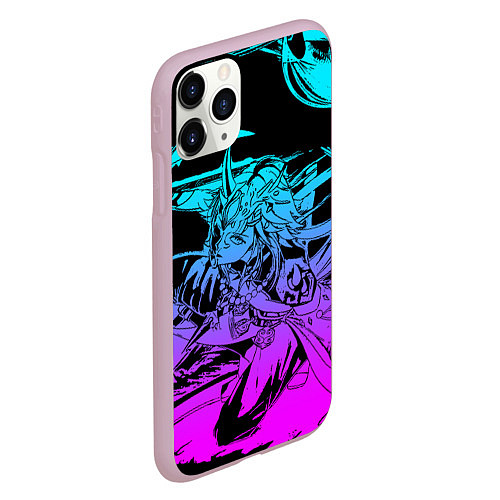 Чехол iPhone 11 Pro матовый XIAO ГЕНШИН ИМПАКТ / 3D-Розовый – фото 2