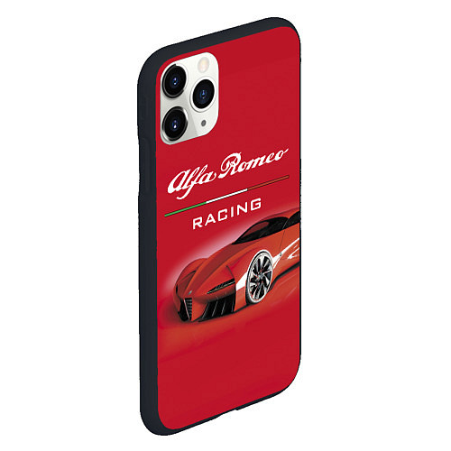 Чехол iPhone 11 Pro матовый Alfa Romeo - red dream! / 3D-Черный – фото 2