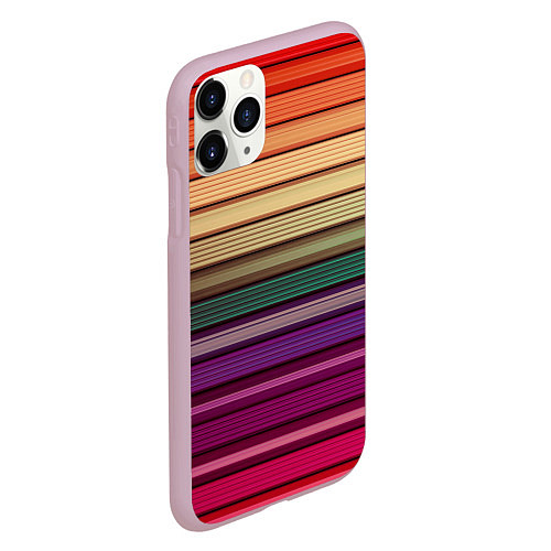 Чехол iPhone 11 Pro матовый CUBER RAINBOW / 3D-Розовый – фото 2