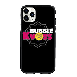 Чехол iPhone 11 Pro матовый Bubble Kvass - emblem, цвет: 3D-черный