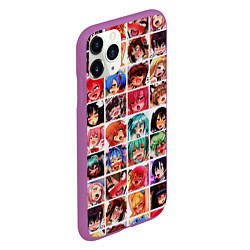 Чехол iPhone 11 Pro матовый AHEGAO ЦВЕТНОЙ - АХЕГАО, цвет: 3D-фиолетовый — фото 2