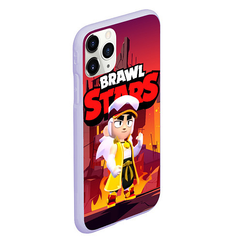 Чехол iPhone 11 Pro матовый FANG BRAWL STARS HELL / 3D-Светло-сиреневый – фото 2