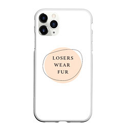 Чехол iPhone 11 Pro матовый Losers wear fur, цвет: 3D-белый