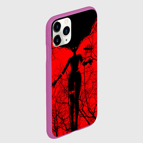 Чехол iPhone 11 Pro матовый Dead by Daylight дух / 3D-Фиолетовый – фото 2