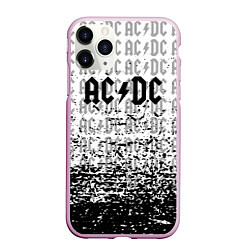 Чехол iPhone 11 Pro матовый ACDC rock, цвет: 3D-розовый