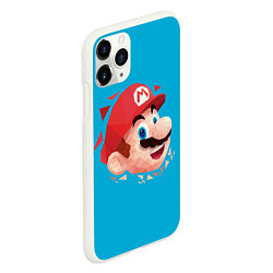 Чехол iPhone 11 Pro матовый Mario арт, цвет: 3D-белый — фото 2