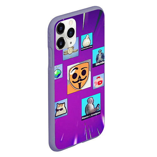 Чехол iPhone 11 Pro матовый Babl Kvas Items / 3D-Серый – фото 2