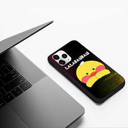 Чехол iPhone 11 Pro матовый LALAFANFAN - МОРДОЧКА - Глитч, цвет: 3D-черный — фото 2