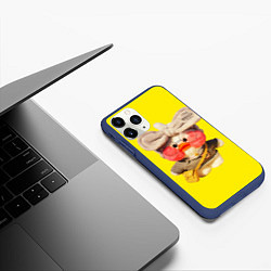 Чехол iPhone 11 Pro матовый УТЯ С СУМОЧКОЙ УТОЧКА ЛАЛАФАНФАН, цвет: 3D-тёмно-синий — фото 2
