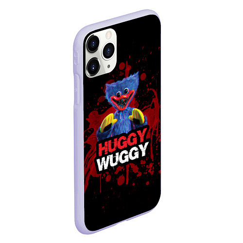 Чехол iPhone 11 Pro матовый 3D Хаги ваги Huggy Wuggy Poppy Playtime / 3D-Светло-сиреневый – фото 2