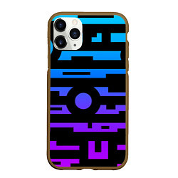Чехол iPhone 11 Pro матовый Неоновая геометрия Neon, цвет: 3D-коричневый