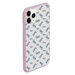 Чехол iPhone 11 Pro матовый SEX - Секс, цвет: 3D-розовый — фото 2