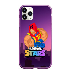 Чехол iPhone 11 Pro матовый GROM BRAWL STARS NIGHT CITY, цвет: 3D-фиолетовый