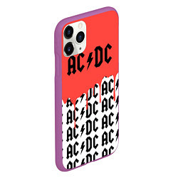 Чехол iPhone 11 Pro матовый Ac dc rock, цвет: 3D-фиолетовый — фото 2