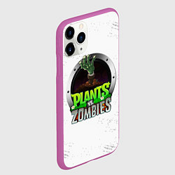 Чехол iPhone 11 Pro матовый Plants vs Zombies логотип, цвет: 3D-фиолетовый — фото 2