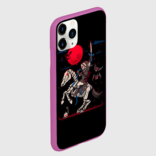 Чехол iPhone 11 Pro матовый Адский Линк / 3D-Фиолетовый – фото 2