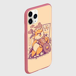 Чехол iPhone 11 Pro матовый Стиба Ину Линк, цвет: 3D-малиновый — фото 2