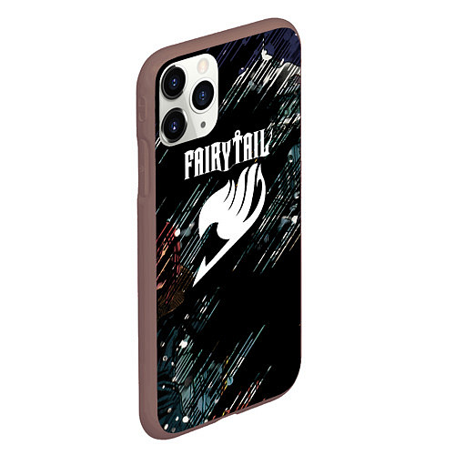 Чехол iPhone 11 Pro матовый Fairy tail хвост феи / 3D-Коричневый – фото 2