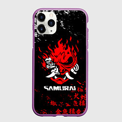 Чехол iPhone 11 Pro матовый CYBERPUNK SAMURAI: JAPAN STYLE, цвет: 3D-фиолетовый