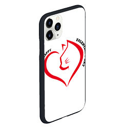 Чехол iPhone 11 Pro матовый День святого Валентина мир, цвет: 3D-черный — фото 2