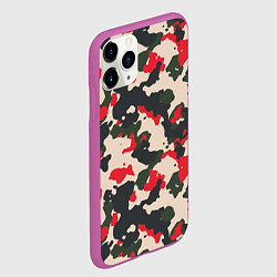 Чехол iPhone 11 Pro матовый Модный Камуфляж - милитари, цвет: 3D-фиолетовый — фото 2