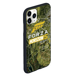 Чехол iPhone 11 Pro матовый Forza Horizon 5 - map, цвет: 3D-черный — фото 2