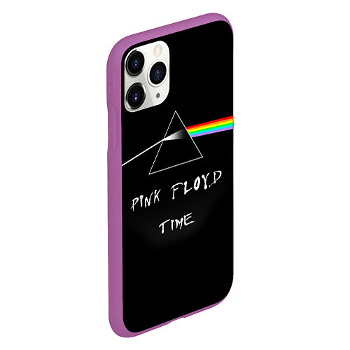 Чехол iPhone 11 Pro матовый PINK FLOYD TIME ПИНК ФЛОЙД ЛОГОТИП / 3D-Фиолетовый – фото 2