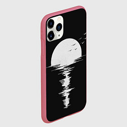 Чехол iPhone 11 Pro матовый Лунная Музыкальная Дорожка, цвет: 3D-малиновый — фото 2
