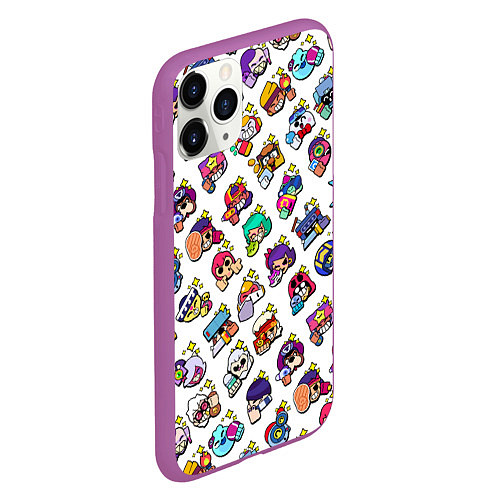 Чехол iPhone 11 Pro матовый Особые редкие значки Бравл Пины Бравл Старс Brawl / 3D-Фиолетовый – фото 2