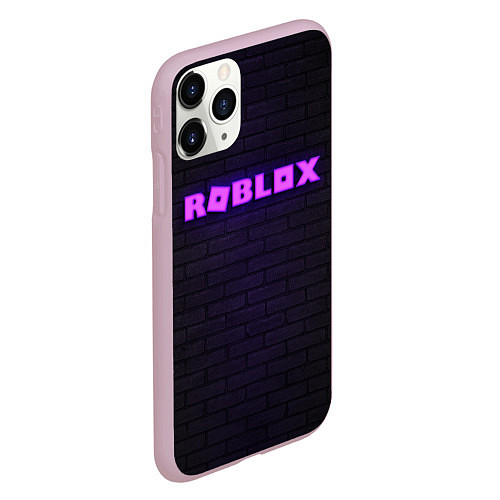 Чехол iPhone 11 Pro матовый ROBLOX NEON LOGO ИГРА РОБЛОКС / 3D-Розовый – фото 2