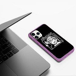 Чехол iPhone 11 Pro матовый АХЕГАО AHEGAO аниме, цвет: 3D-фиолетовый — фото 2