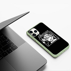 Чехол iPhone 11 Pro матовый АХЕГАО AHEGAO аниме, цвет: 3D-салатовый — фото 2