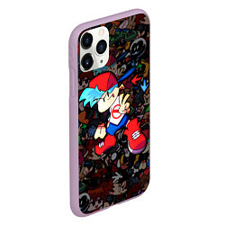 Чехол iPhone 11 Pro матовый Бойфренд Boyfriend FNF, цвет: 3D-сиреневый — фото 2