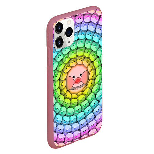 Чехол iPhone 11 Pro матовый Psychedelic Lalafanfan / 3D-Малиновый – фото 2