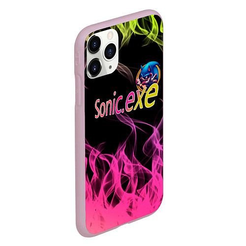 Чехол iPhone 11 Pro матовый Sonic Exe Супер бомба / 3D-Розовый – фото 2