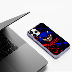 Чехол iPhone 11 Pro матовый SONIC EXE DARK SONIC, цвет: 3D-светло-сиреневый — фото 2