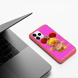 Чехол iPhone 11 Pro матовый УТЯ ЛАЛАФАНФАН - С Ушками, цвет: 3D-красный — фото 2