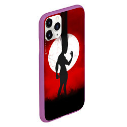 Чехол iPhone 11 Pro матовый Hunter x Hunter Гон волосы в небо, цвет: 3D-фиолетовый — фото 2