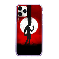 Чехол iPhone 11 Pro матовый Hunter x Hunter Гон волосы в небо, цвет: 3D-светло-сиреневый