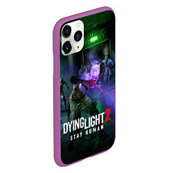 Чехол iPhone 11 Pro матовый Dying Light: Stay Human - логово зомби, цвет: 3D-фиолетовый — фото 2