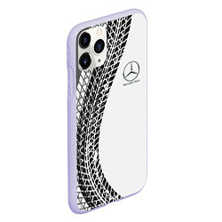 Чехол iPhone 11 Pro матовый Mercedes-Benz дрифт, цвет: 3D-светло-сиреневый — фото 2