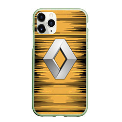 Чехол iPhone 11 Pro матовый Renault - Геометрия, цвет: 3D-салатовый