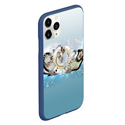 Чехол iPhone 11 Pro матовый Танец Любви 1 Лебеди, цвет: 3D-тёмно-синий — фото 2