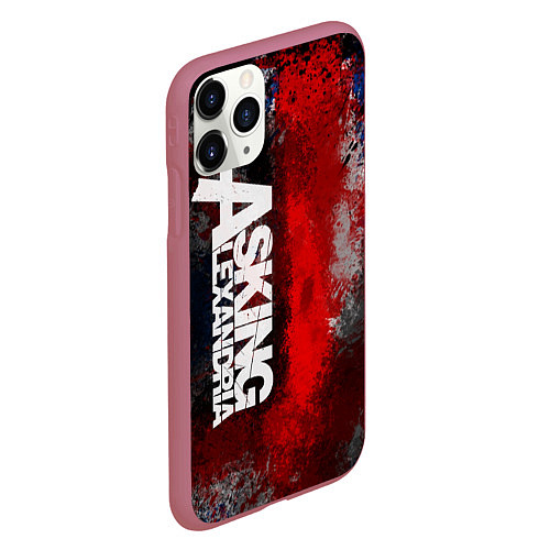 Чехол iPhone 11 Pro матовый Asking Alexandria British / 3D-Малиновый – фото 2