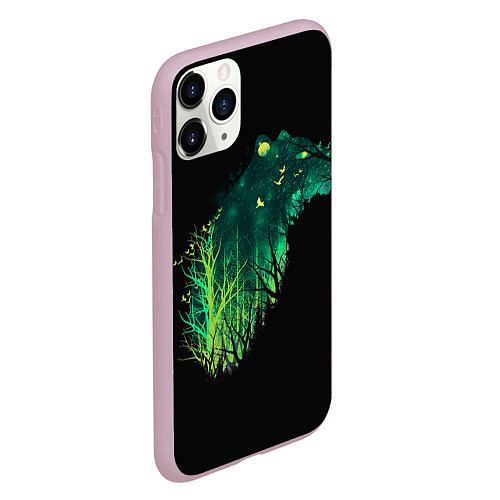 Чехол iPhone 11 Pro матовый Дух Тигра Неоновый Тигр / 3D-Розовый – фото 2