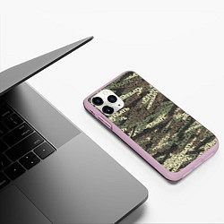 Чехол iPhone 11 Pro матовый Камуфляж ЯЖЕБАТЬ, цвет: 3D-розовый — фото 2