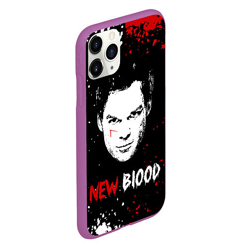 Чехол iPhone 11 Pro матовый Декстер Новая Кровь Dexter New Blood / 3D-Фиолетовый – фото 2