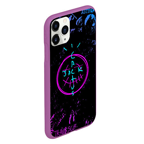Чехол iPhone 11 Pro матовый Fortnite x Travis Scott / 3D-Фиолетовый – фото 2