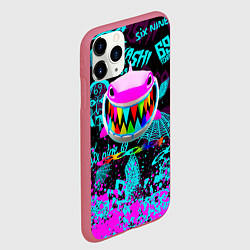 Чехол iPhone 11 Pro матовый Gooba 6ix9ine сикс найн, цвет: 3D-малиновый — фото 2